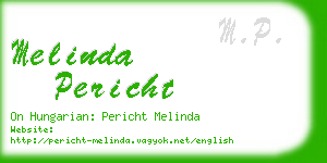 melinda pericht business card